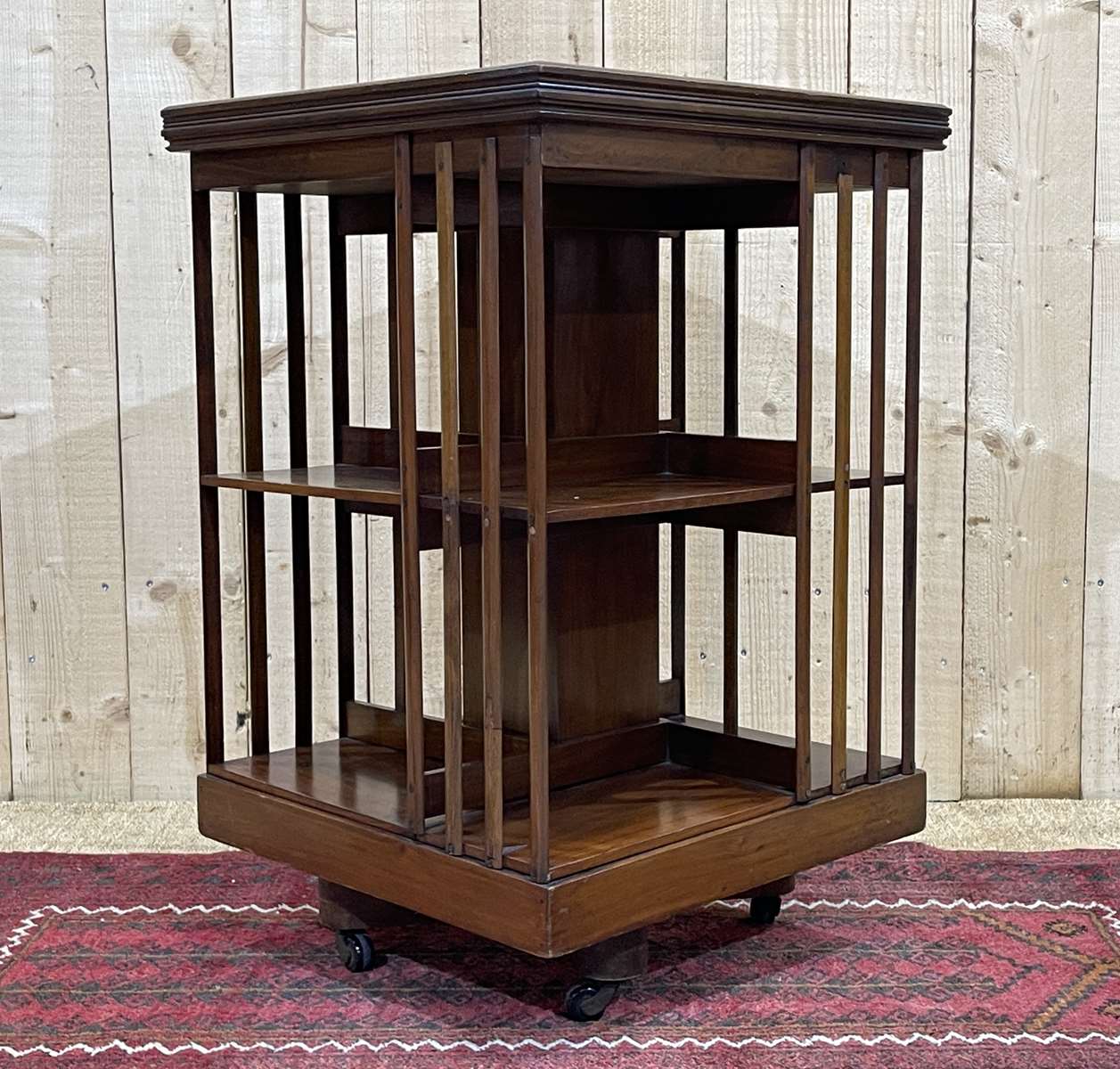1930s mahogany revolving bookcase