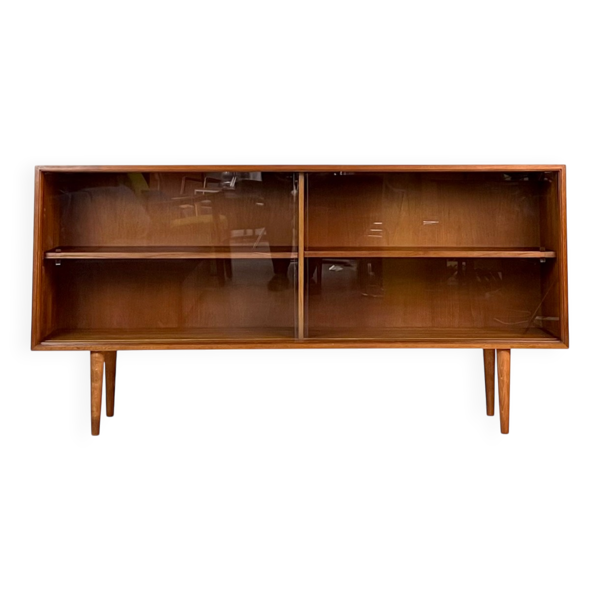 Vitrine vintage en teck, buffet, étagère des années 60, style mid-century.