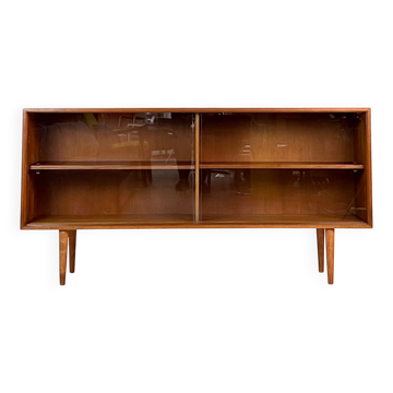 Vitrine vintage en teck, buffet, étagère des années 60, style mid-century.