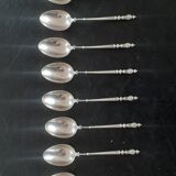12 small spoons solid silver late nineteenth edmond bonnesoeur goldsmith