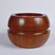 Solid teak bowl with lid. Denmark 1960s (2)