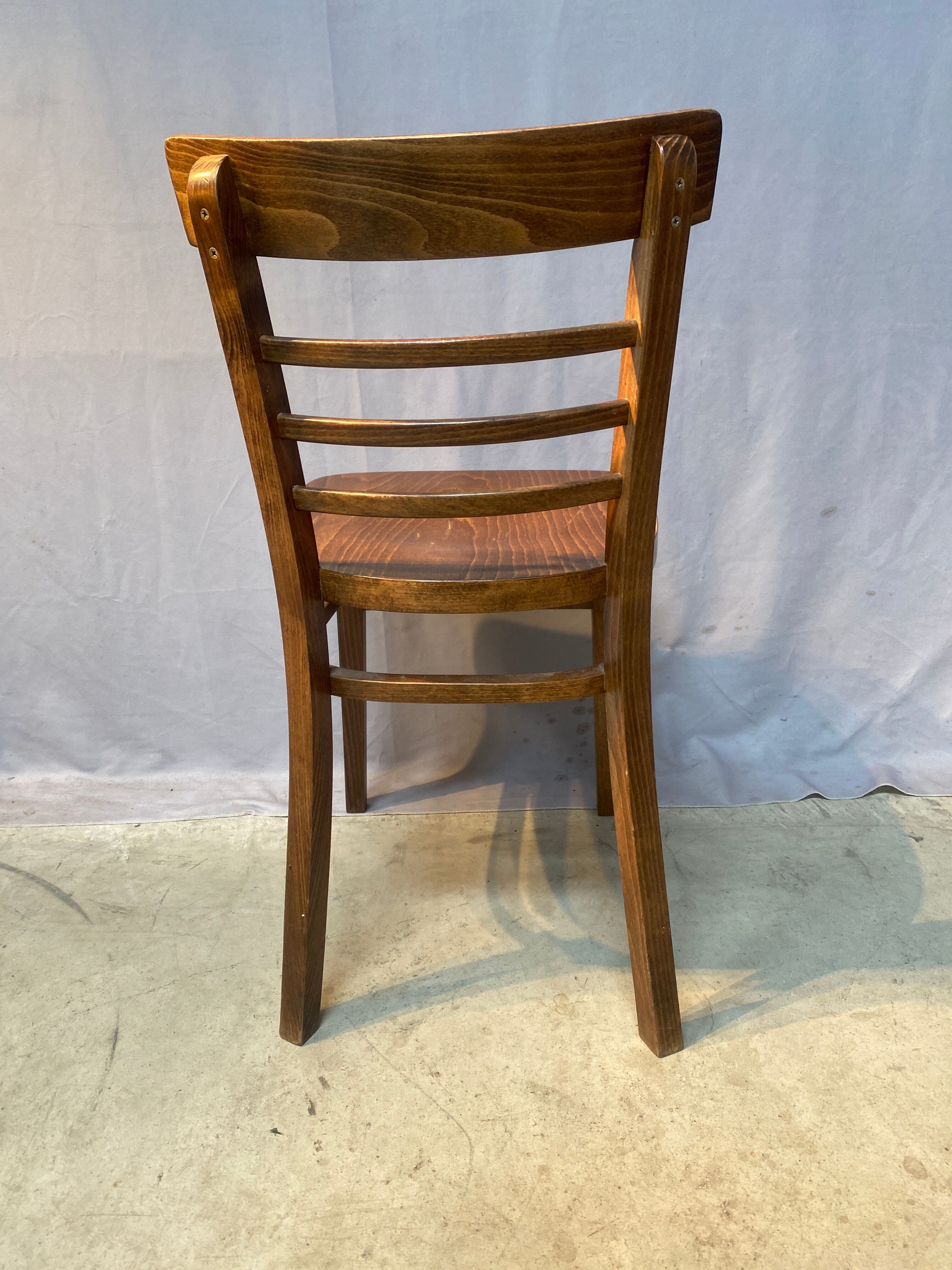 Set of 6 wooden bar chairs