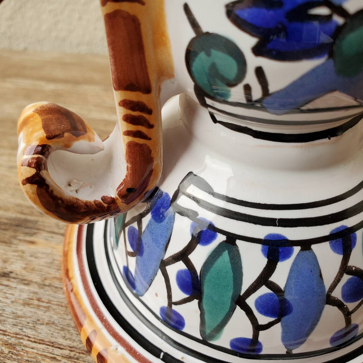 Glazed ceramic candle holder