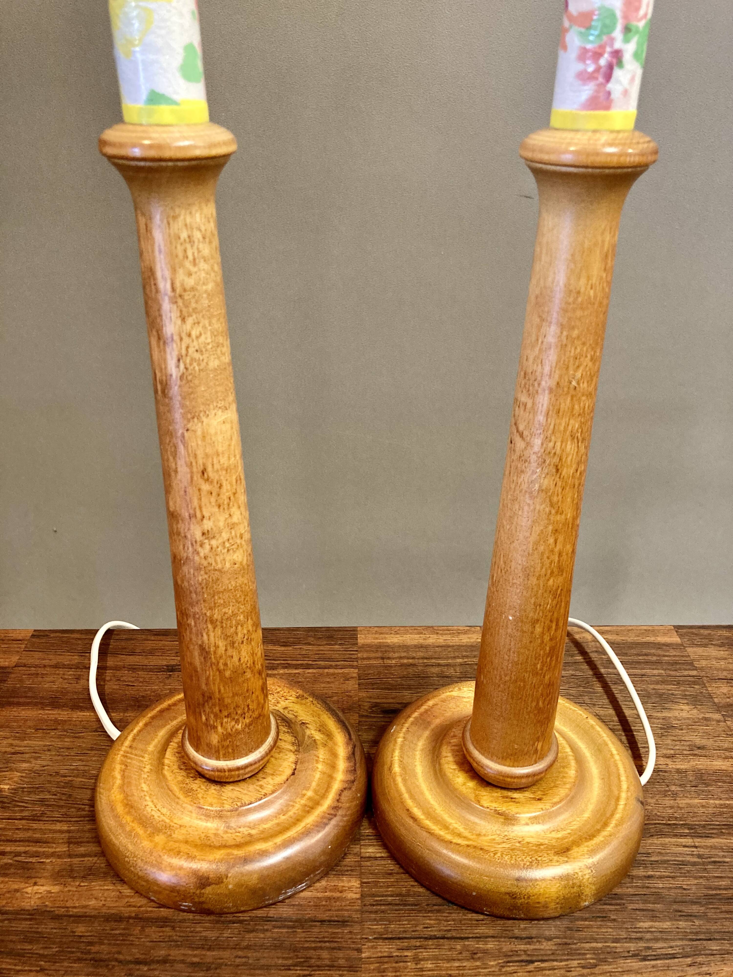 Pair of lamps glass paste Scandinavian design 1950.