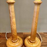 Pair of lamps glass paste Scandinavian design 1950.