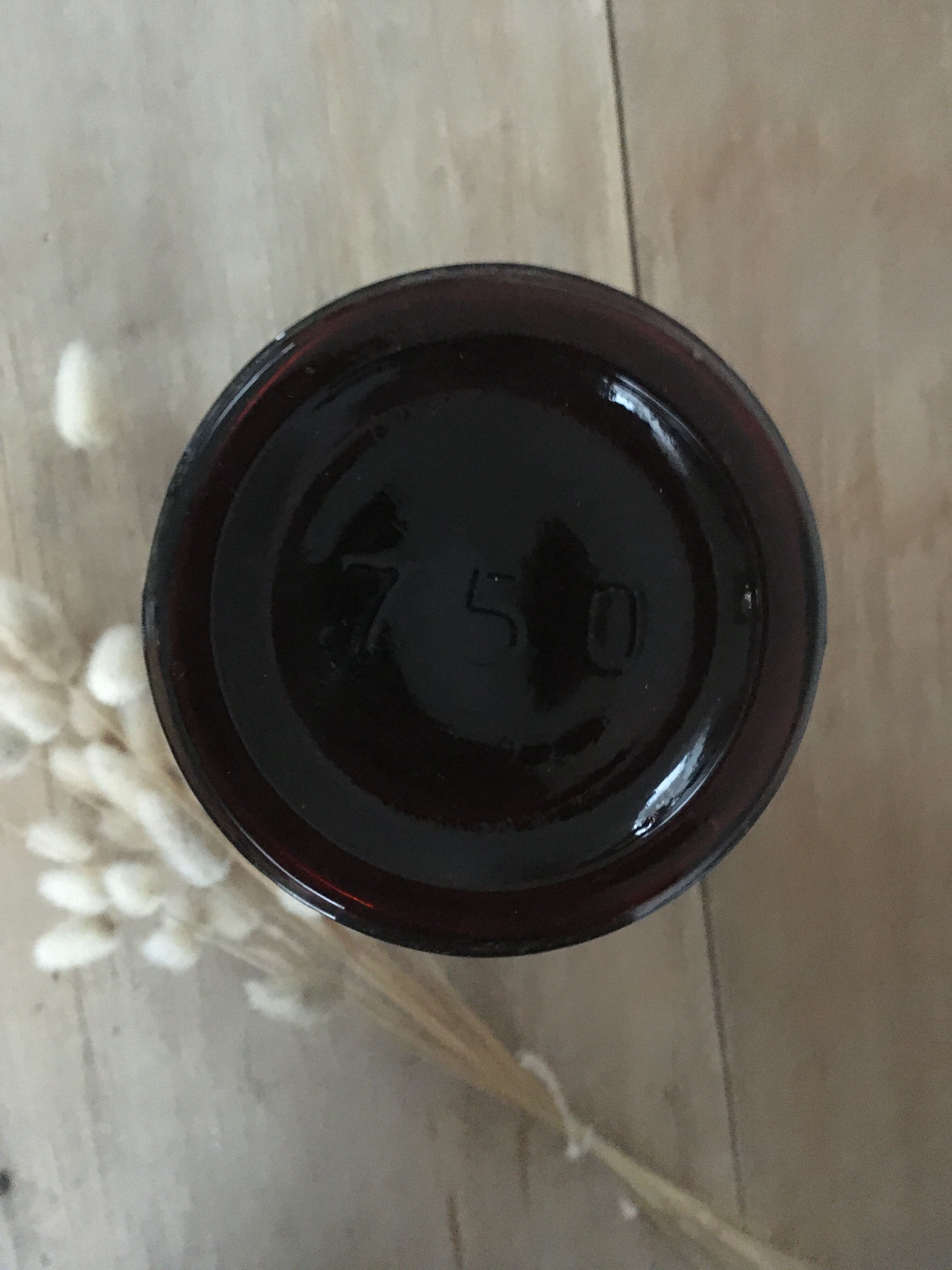 Amber glass apothecary bottle