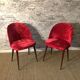 Set of 2 70s chairs reupholstered in fine velvet