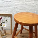 Light wood tabouret 70s