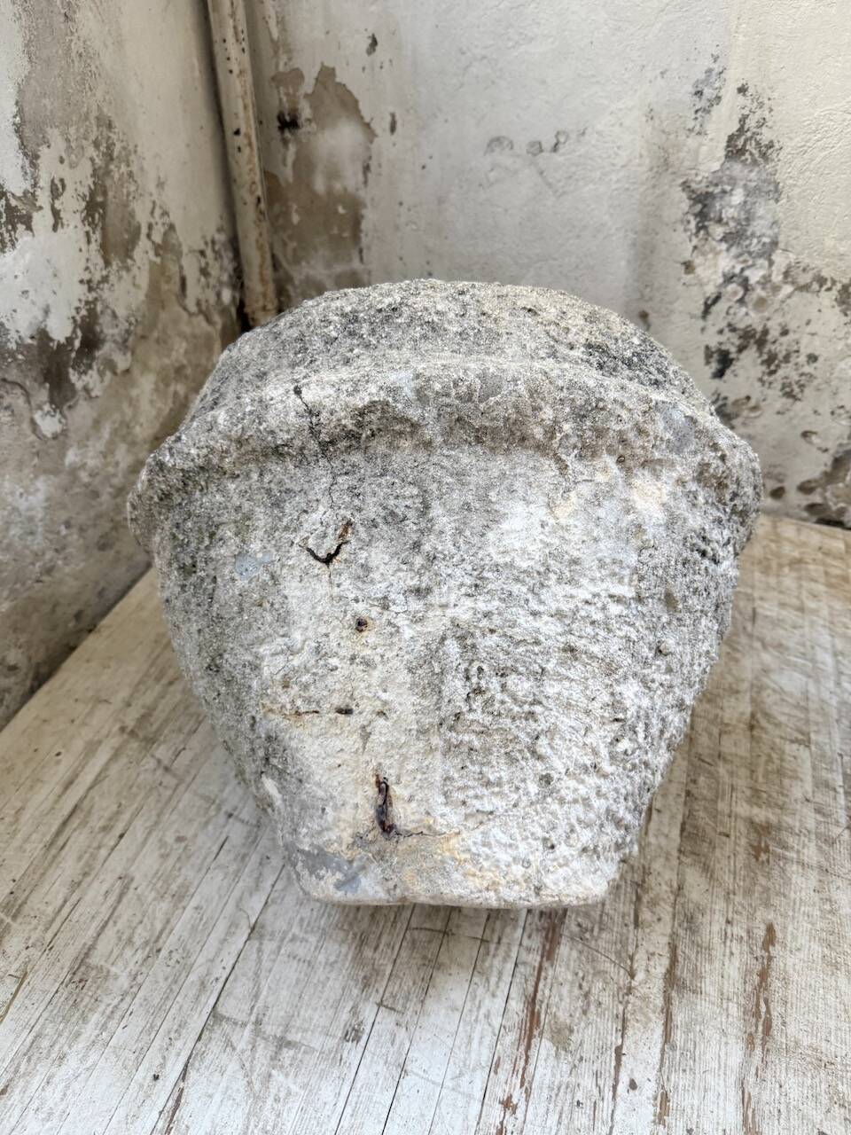Trio of stone and cement planters, early 1900s