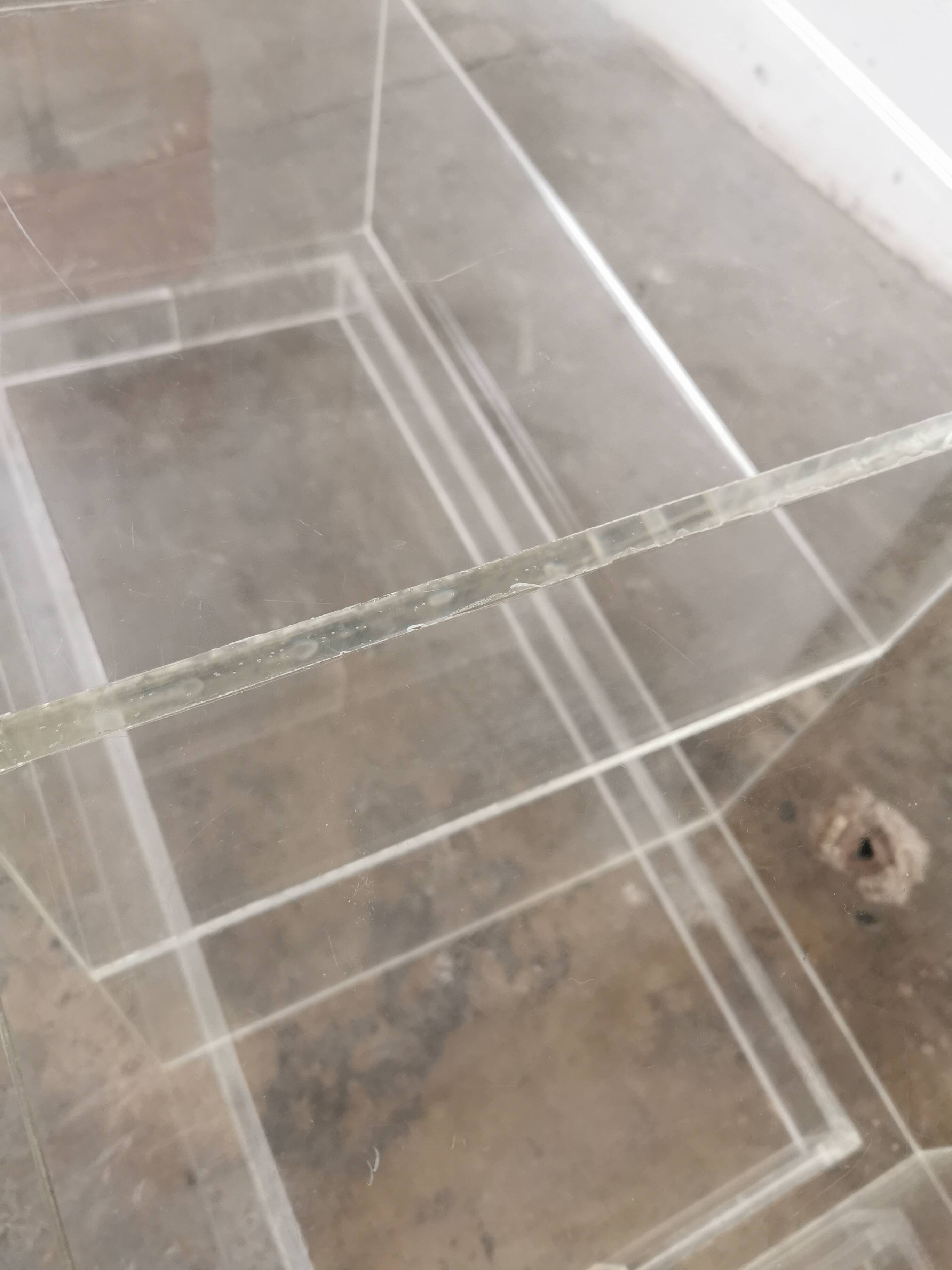 80s plexiglass hi-fi furniture shelf