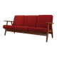 Red sofa CIGAR, Danish design, 1960s, designer: Hans J. Wegner, manufacture