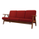 Red sofa CIGAR, Danish design, 1960s, designer: Hans J. Wegner, manufacture