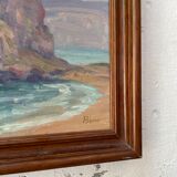 Sea framed oil painting