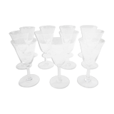 Set of 11 crystal wine glasses 1930s