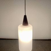Scandinavian Pendant Lamp in Teak and Opaline, Circa 60´s