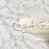 Wedgwood House's old white earthenware broth and sub-cup