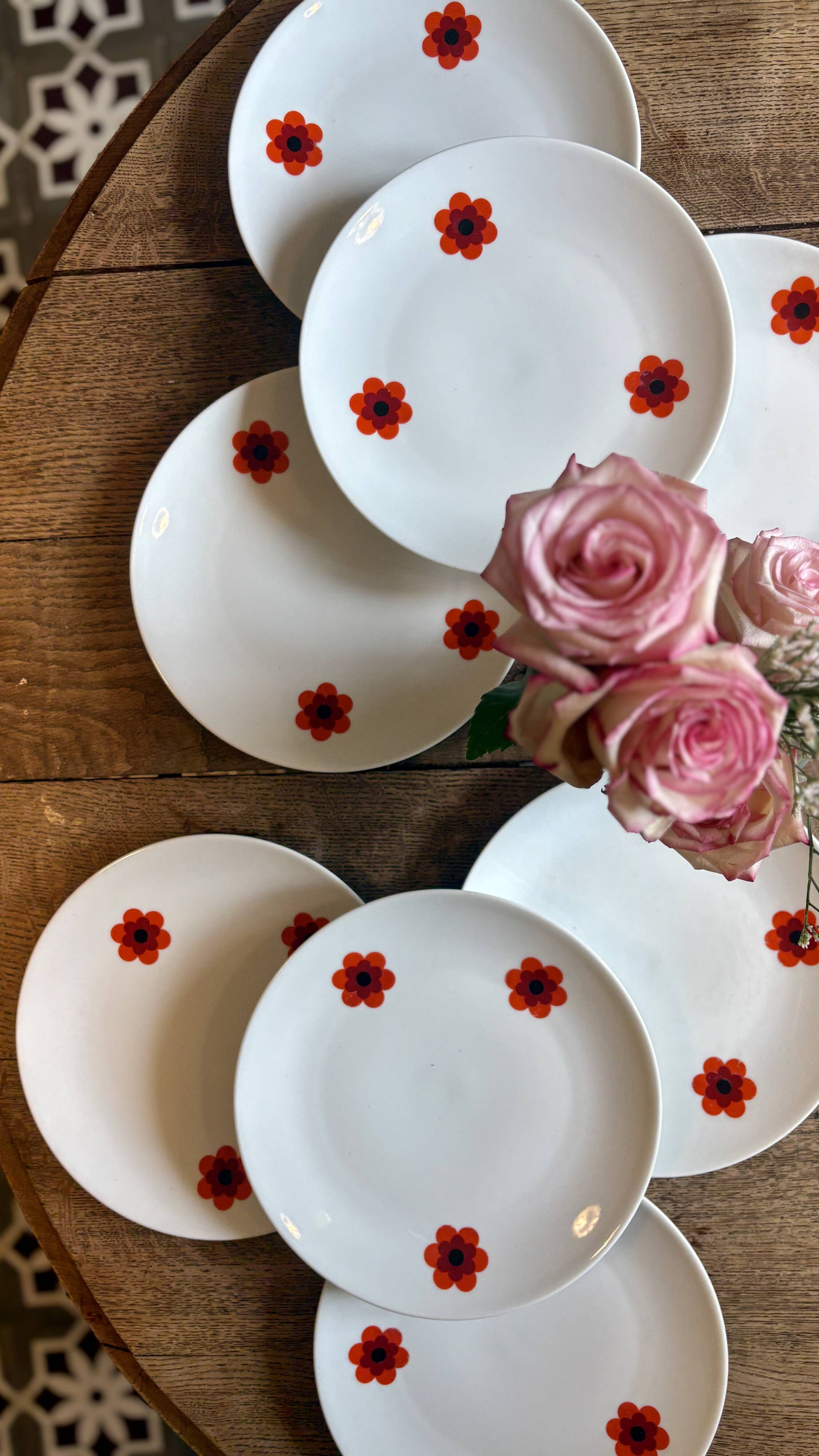 Set of 8 vintage dinner plates, Scherzer Bavaria