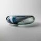 Blue Murano Glass Bowl with Filigree Twist - Vintage Italian Glass Art, 1970s, Table Decor