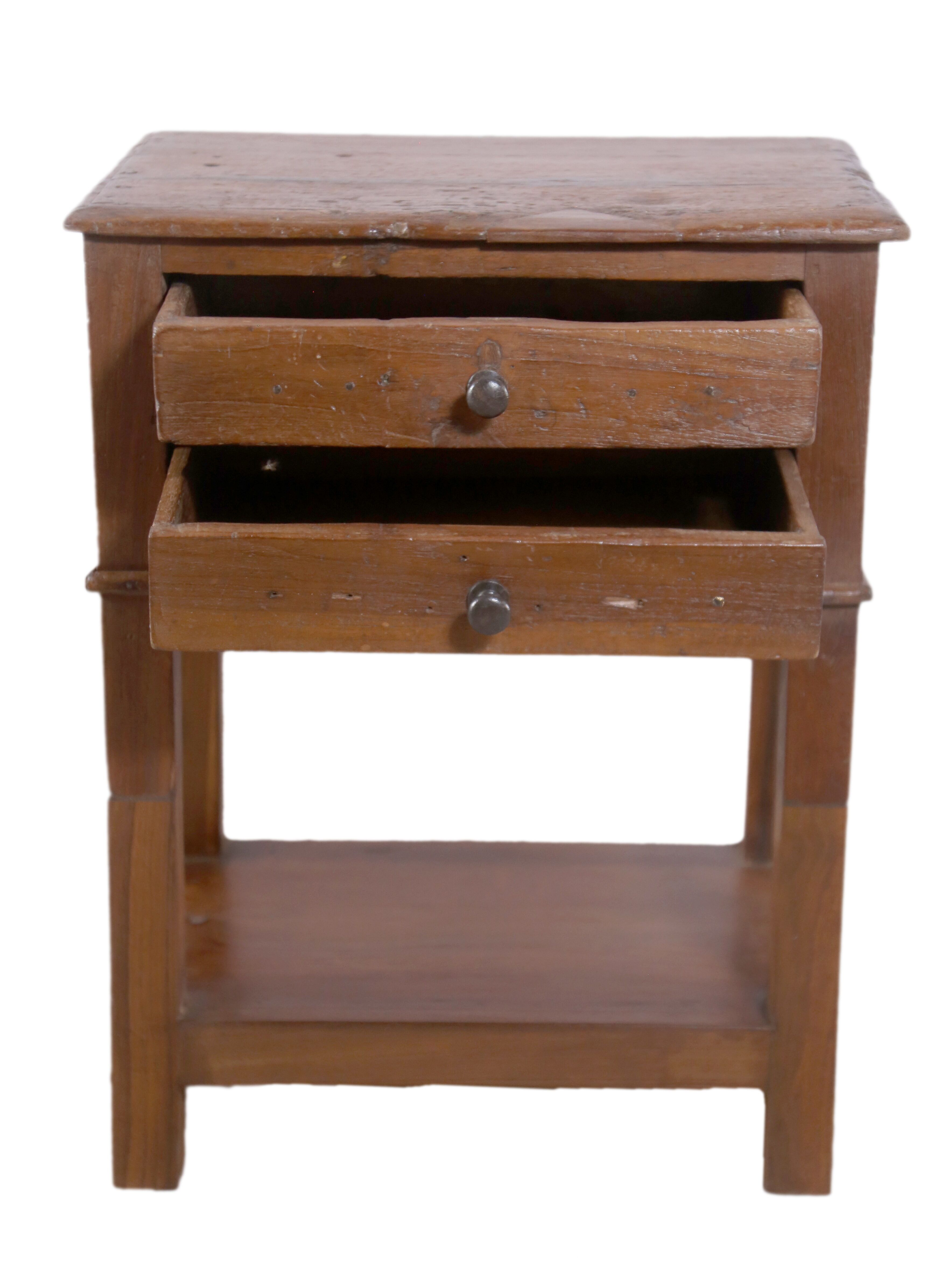 Old Burmese teak bedside