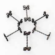 Set of 6 vintage wrought iron knife rests, France, 1970s