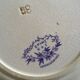 Plates flat earthenware sarregemines circa 1870 purple thorns