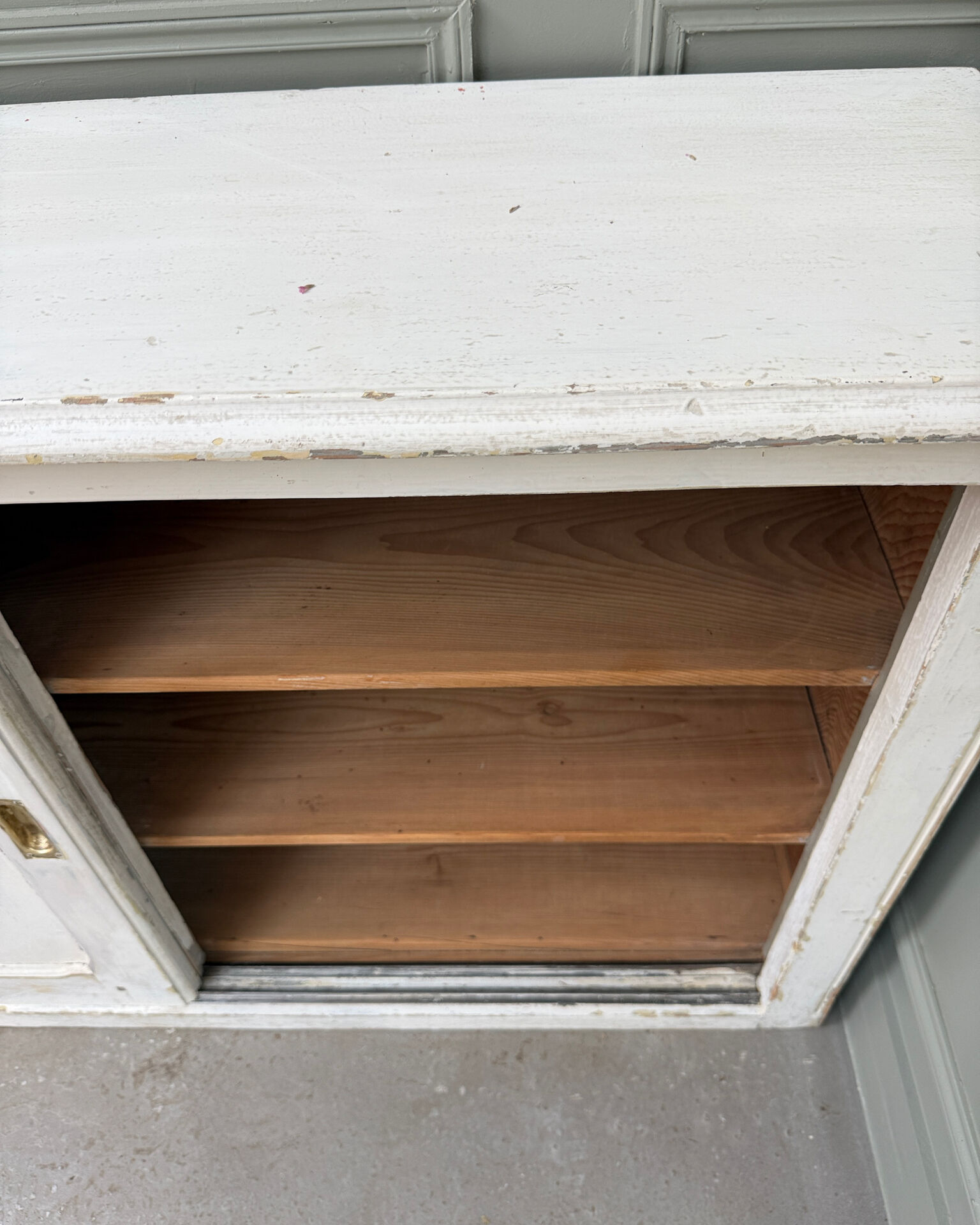 Vintage sideboard with sliding doors (renovated)
