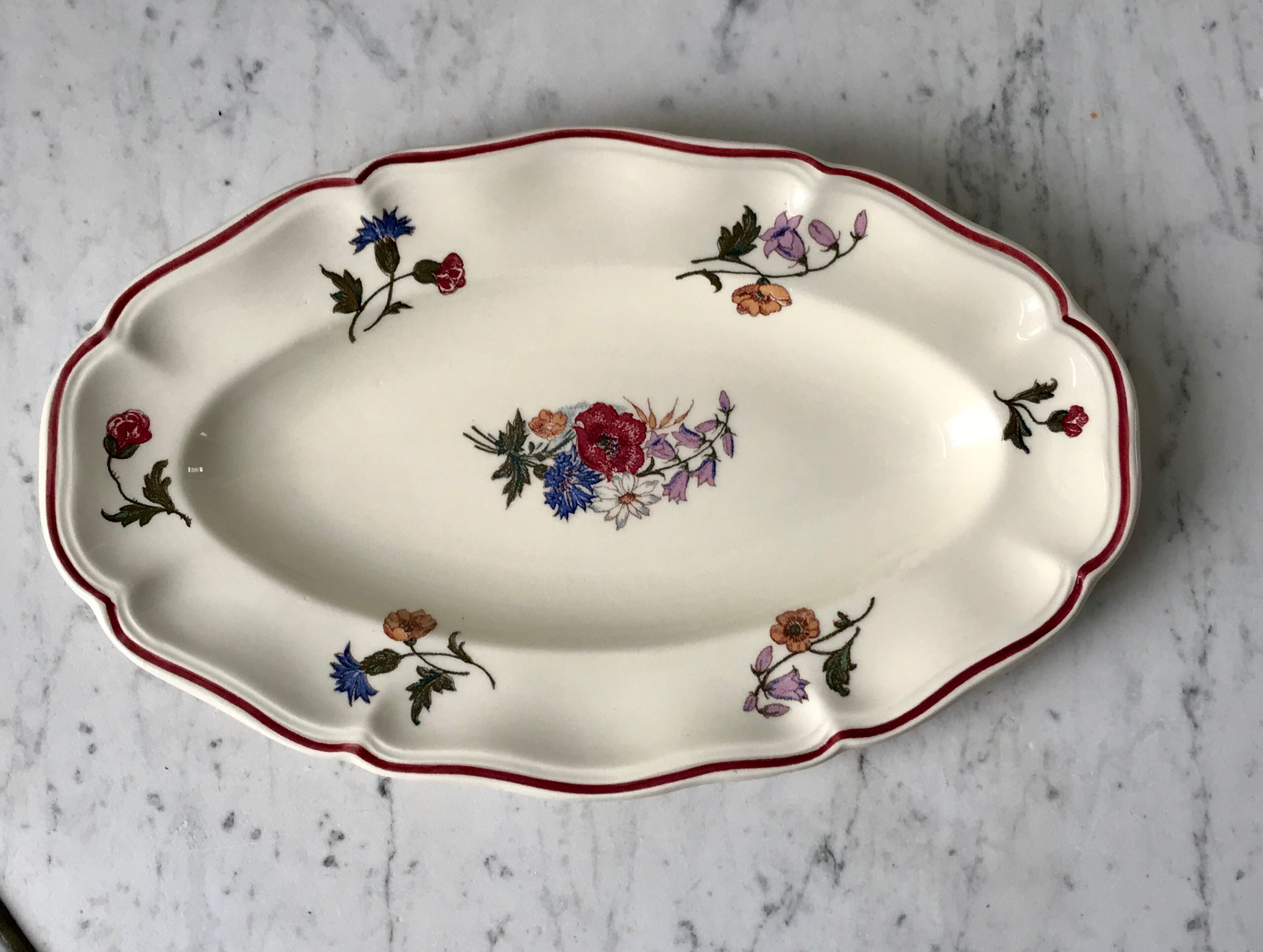 Ravier oval digoin sarreguemines model agreste 50s