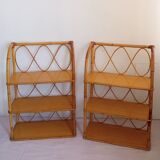 Set of bamboo shelves