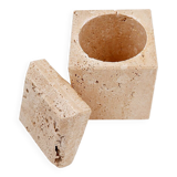 Travertine box, Italian design from the 60s-70s
