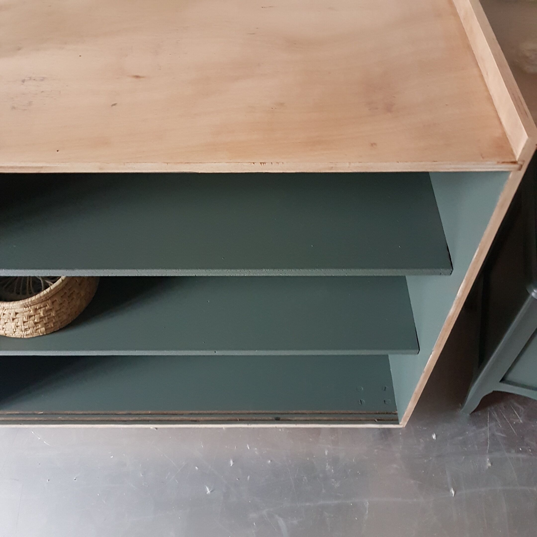 Bookcase on wheels vintage