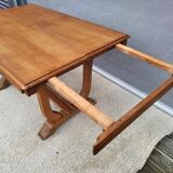 Art Deco extendable desk table 1930 braced base