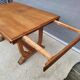 Table bureau extensible Art Déco 1930 piétement en accolades
