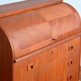 Swedish secretary sliding tray teak 1950s