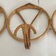 Porte manteau rotin vintage