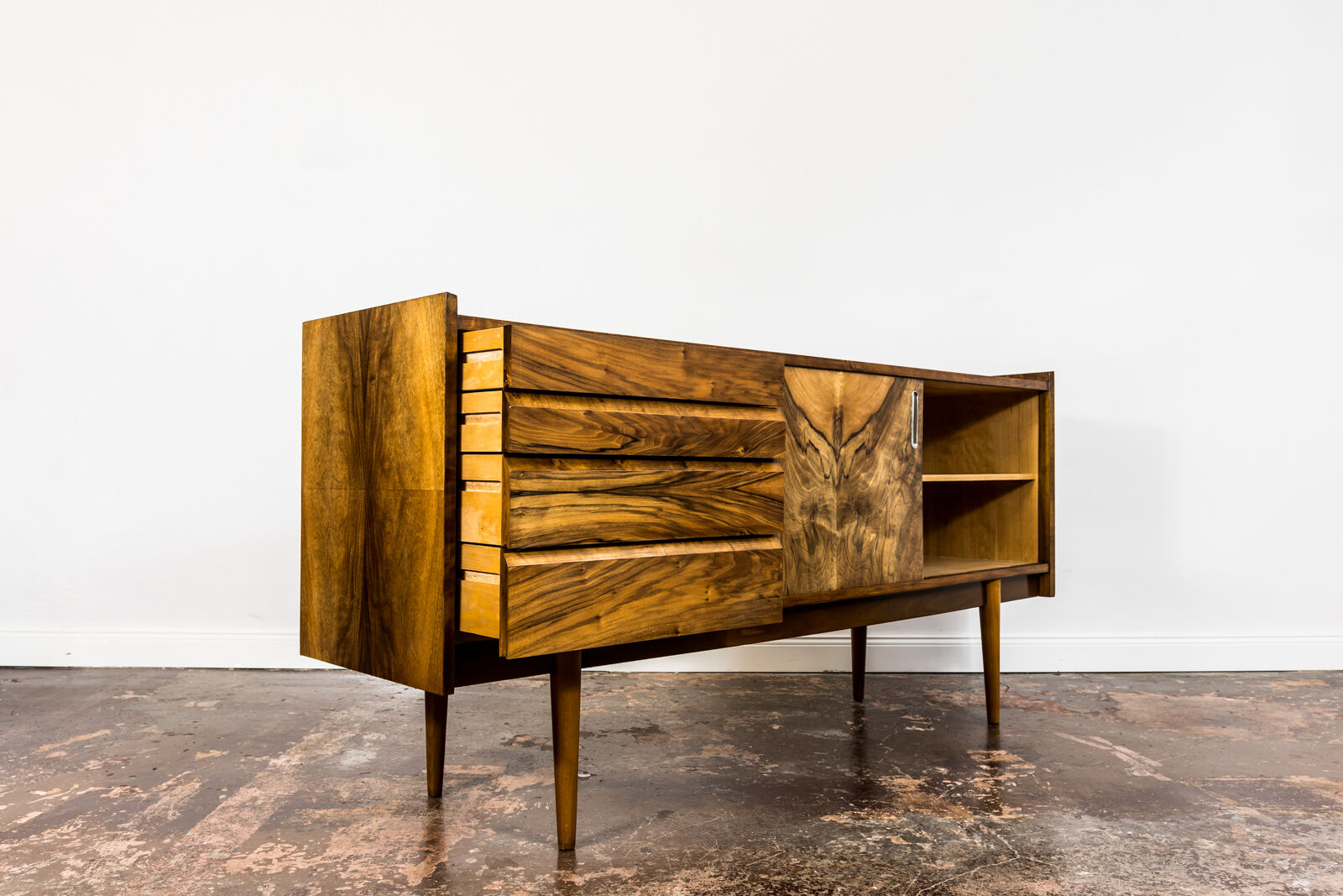 Mid-century modern walnut sideboard 1960's
