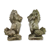 Reconstructed stone garden statues