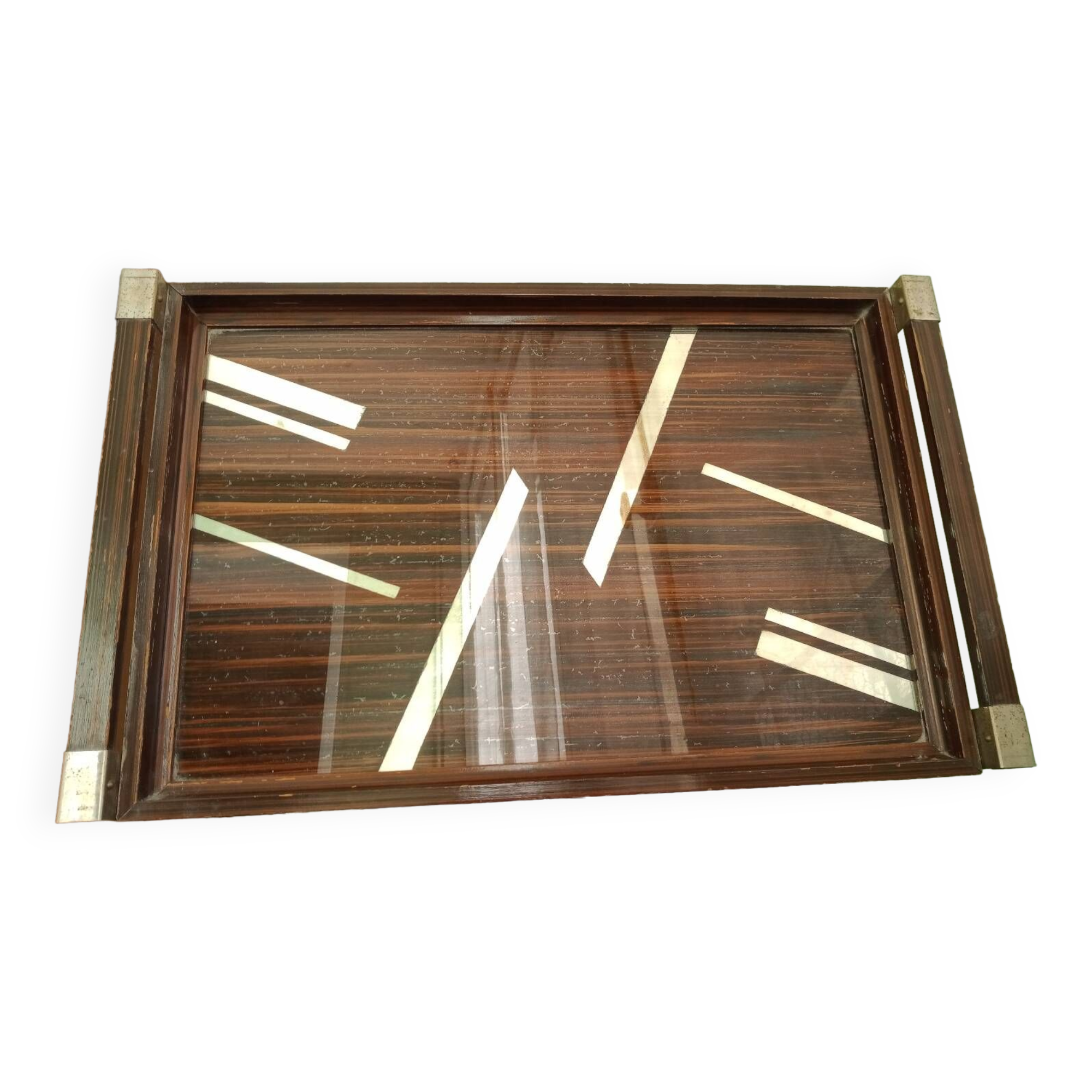 Plateau en bois art déco