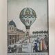 Old engraving – Perspective view of the Champ de Mars – Balloon ascent