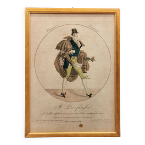 Tableau Dandy Caricatures Parisiennes