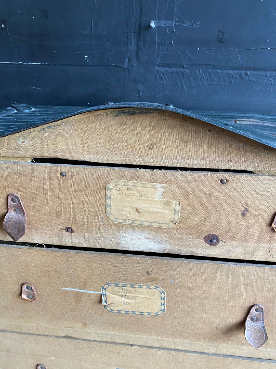 Grande malle belle époque de paquebot voyage