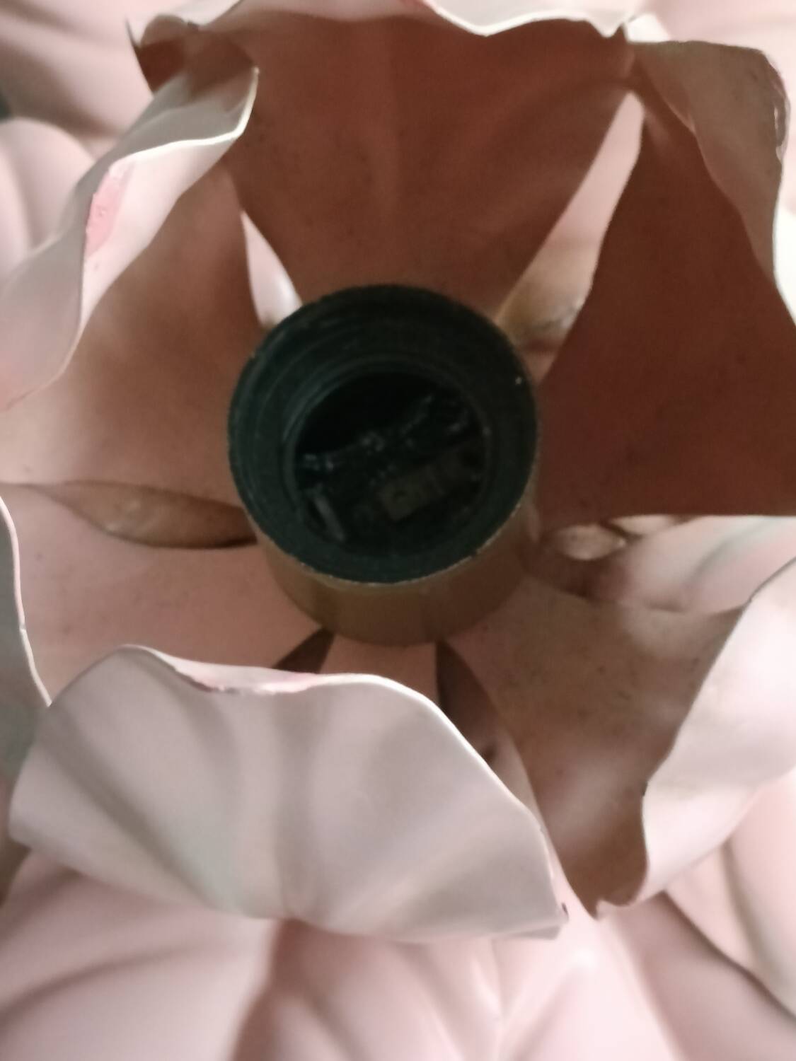 Vintage pink flower wall light