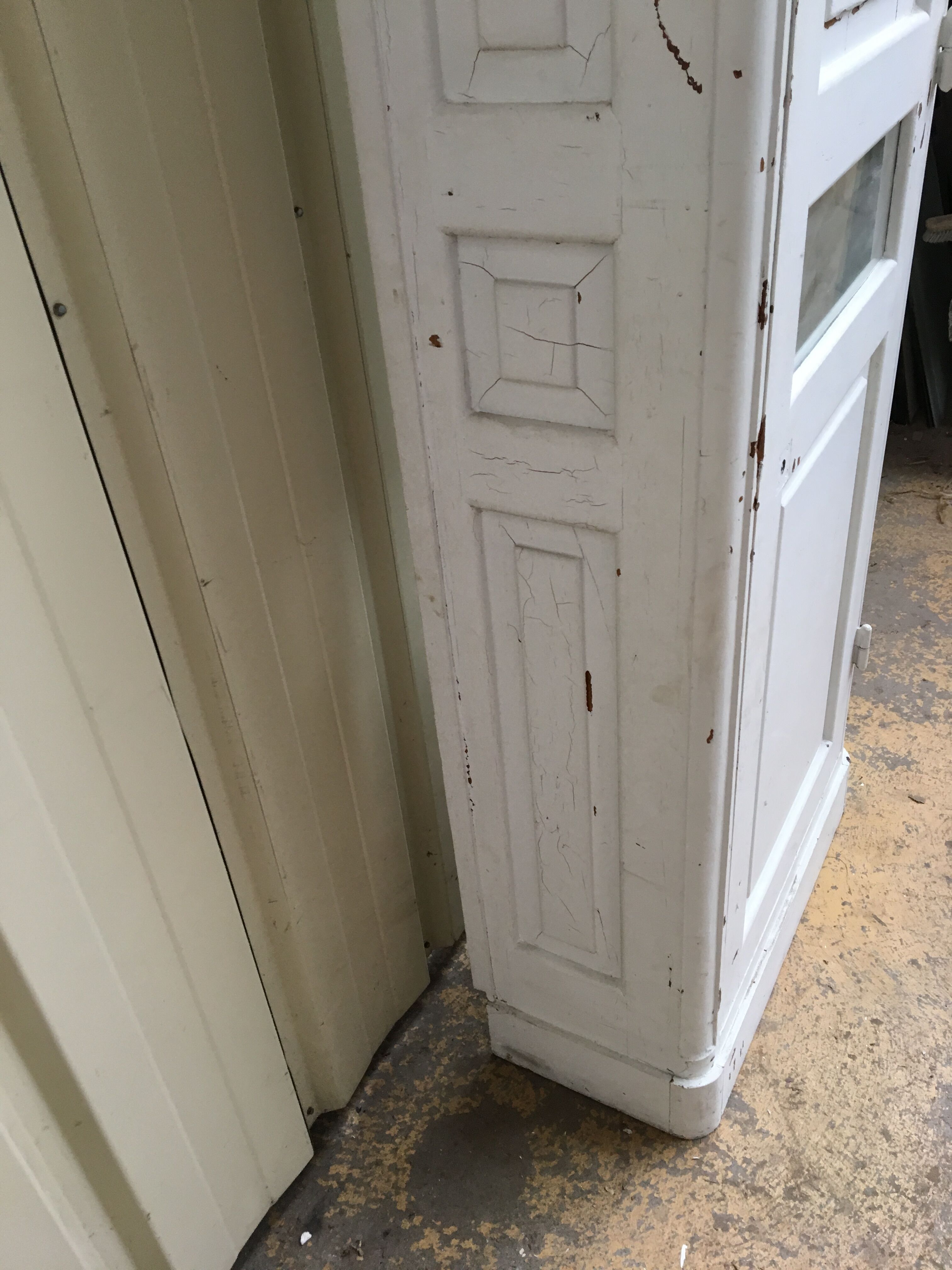 fire post cabinet of the old French bank in oak