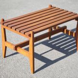 Petit Banc ou table à lattes bois vintage style scandinave, banc bois, table basse bois,