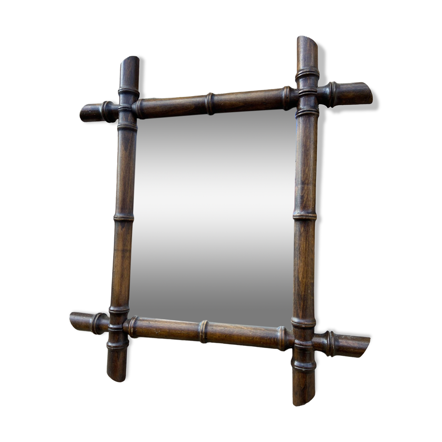 small vintage mirror mirror Faux bamboo French Mirror 1920s