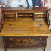 Louis XV style writing desk commode with drop-down front, made of precious wood.