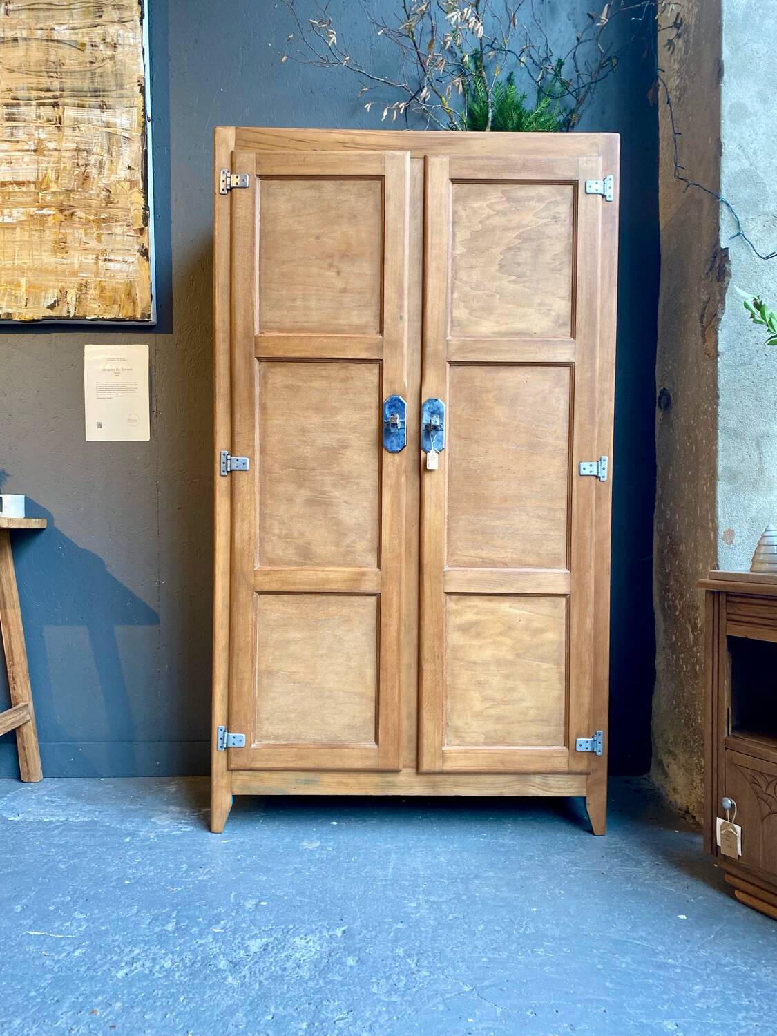 Armoire bois massif Art Déco