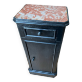 Wooden chest of drawers with red marble top