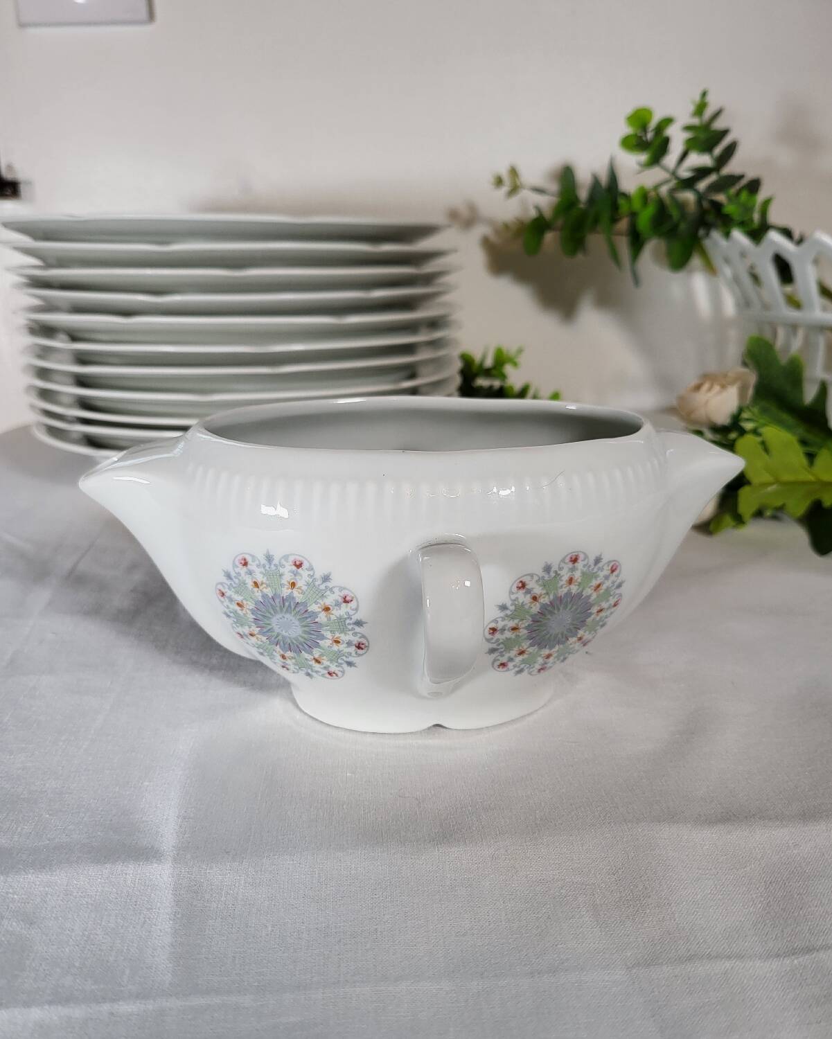 Vierzon porcelain sauce boat