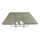 Old Italian design architectural coffee table from the 70s vintage glass and metal