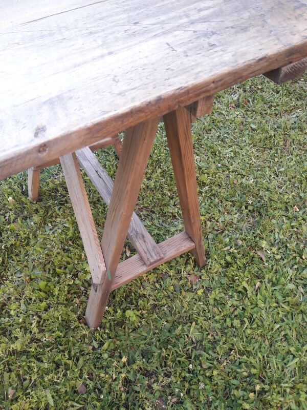 table tréteaux 2m atelier campagne ancienne